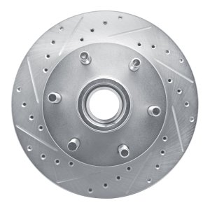 Chevrolet Express 2500 Brake Rotor (1) - Front Left - R1 Concepts - Drilled & Slotted - Silver - `94-`02